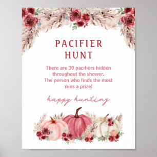 Pumpkin Fall Baby Showroom Schnuller Jagdspielzeic Poster