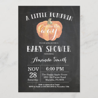 Pumpkin Fall Babydusche Einladung-Tafel Einladung