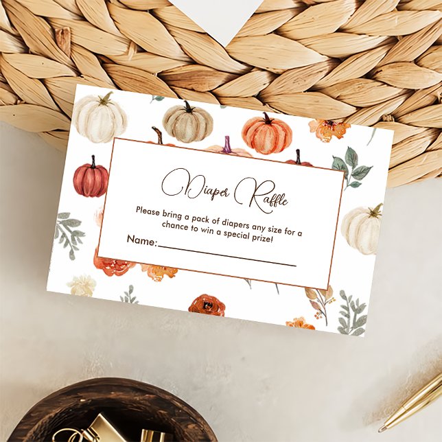 Pumpkin Fall Babydusche Windelwanne Begleitkarte (Von Creator hochgeladen)