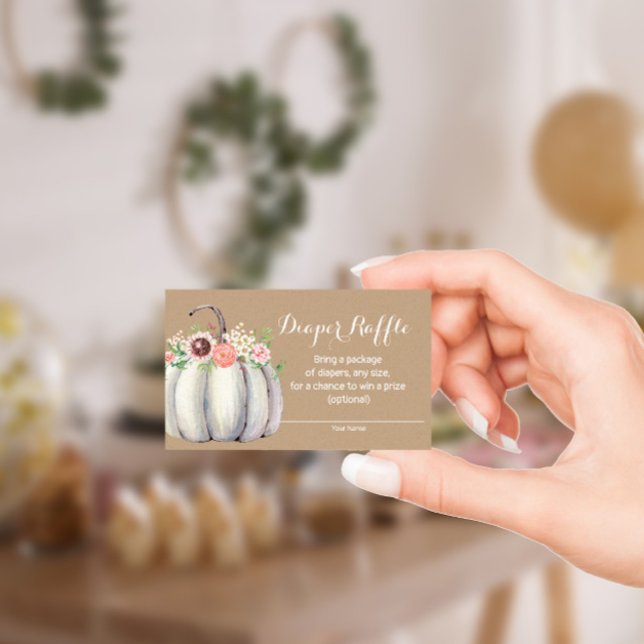 Pumpkin Fall Babydusche Windelwaschkarte Begleitkarte (Von Creator hochgeladen)