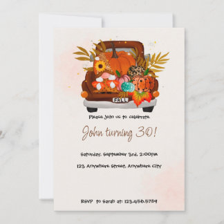 Pumpkin Fall Birthday Einladung