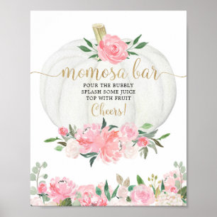 Pumpkin Fall blumenartig Momosa Bar Baby Duschzeic Poster