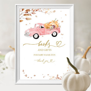 Pumpkin Fall Books für Babysignatur Poster