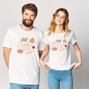 Pumpkin Fall Botanische Mommy to-be Baby Dusche T-Shirt