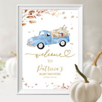 Pumpkin Fall Boy Babydusche Begrüßungszeichen