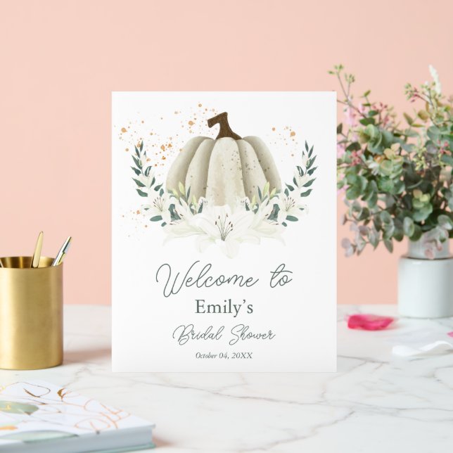 Pumpkin Fall Brautparty Akryllische Begrüßungszeic Acrylschild (Hochzeit)