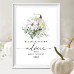 Pumpkin Fall Brautparty Ratgeber wünscht Signatur Poster<br><div class="desc">Delikate Aquarellgrün fallen Brautparty Ratschläge und gute Wünsche Zeichen. Einfach mit Ihren Daten personalisieren. Bitte kontaktieren Sie mich per Chat,  wenn Sie Fragen zum Kunstwerk haben oder eine Anpassung benötigen. BITTE BEACHTEN SIE: Für Unterstützung bei Bestellungen,  Versand,  Produktinformationen usw. wenden Sie sich direkt an den Zazzle Kundenservice https://help.zazzle.com/hc/en-us/articles/221463567-How-Do-I-Contact-Zazzle-Customer-Support-.</div>