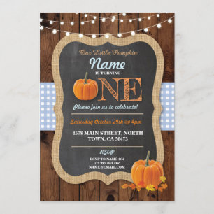 Pumpkin Fall erste Geburtstagsparty einladen Einladung