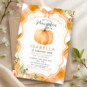 Pumpkin Fall Erster 1. 2. 3. 4. 5. Geburtstag Einladung