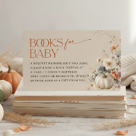 Pumpkin Fall Floral Books für Baby Begleitkarte