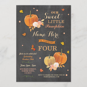Pumpkin Fall Geburtstagsparty JEDE altersbedingte  Einladung
