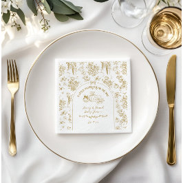 Pumpkin Fall Gold Whimsical Floral Baby Dusche Serviette