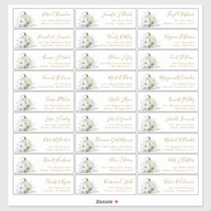 Pumpkin Fall Guest Names Address Sticker