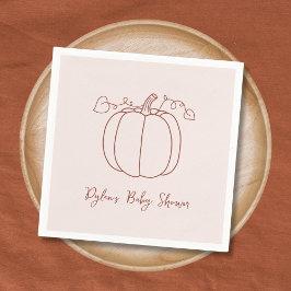 Pumpkin Fall Herbsthandschuh Doodle Kinderdusche Serviette