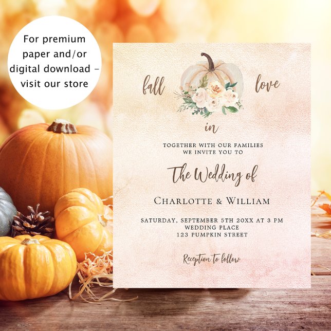 Pumpkin Fall Liebe Creme Budget Einladung Hochzeit (Von Creator hochgeladen)