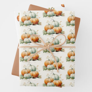Pumpkin Fall Neutral Baby Dusche Geschenkpapier Set