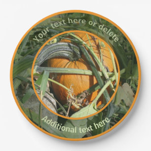 Pumpkin Fall Personalisiertes Party Pappteller