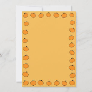 Pumpkin Fall Saison Border Orange Hintergrund Einladung
