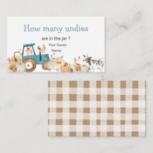 Pumpkin Farm Animal Traktor wie viele Undies Begleitkarte