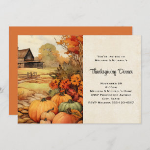 Pumpkin Farm Fall Harvest Erntedank Einladung