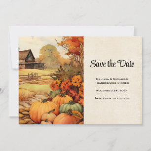 Pumpkin Farm Fall Harvest Erntedank Save The Date