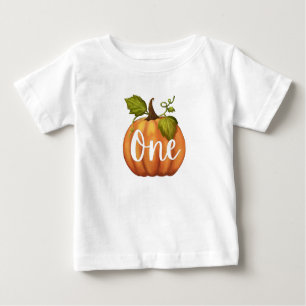 Pumpkin First Birthday Baby T-shirt