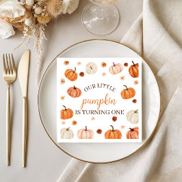 Pumpkin First Birthday Napkin Serviette