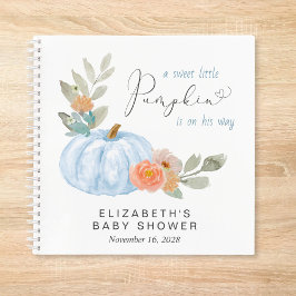 Pumpkin Floral Baby Boy Showbook Notizbuch