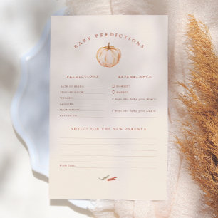 Pumpkin Floral Baby Shower Predication Advisor Gam