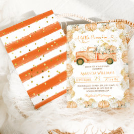 Pumpkin Floral Car Fall Baby Dusche Einladung