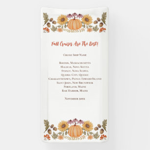 Pumpkin Floral Herbst Herbst Kreuzfahrtschiff Banner