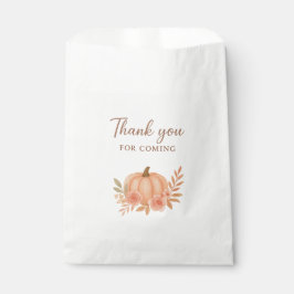 Pumpkin Floral Thank You For Coming Fall Favor Bag Geschenktütchen