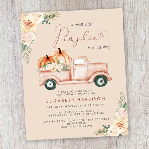 Pumpkin Floral Truck Wasserfarbe Kinderdusche lade