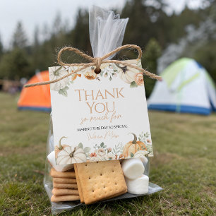 Pumpkin Floral Vielen Dank für Ihr Geschenk Tag Geschenkanhänger