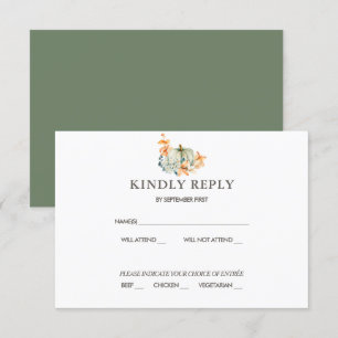 Pumpkin & Florals Wedding RSVP Herbstfarben Einlad Einladung