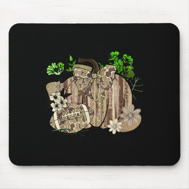 Pumpkin Football Western Retro Tis The Season Coun Mousepad (Vorne)