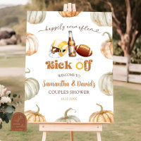 Pumpkin Footballs Paar Dusche Willkommenszeichen