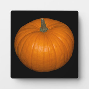 Pumpkin-Foto im schwarzen Hintergrund Fotoplatte