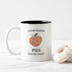 Pumpkin Fresh Baked Pies Art Zweifarbige Tasse