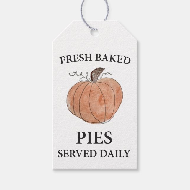 Pumpkin Fresh Baked Pies Gift Tag Geschenkanhänger (Vorderseite)
