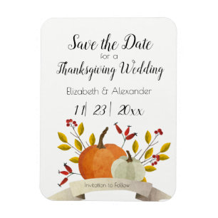Pumpkin Fun/Erntedank Hochzeit /Save the Date Magnet