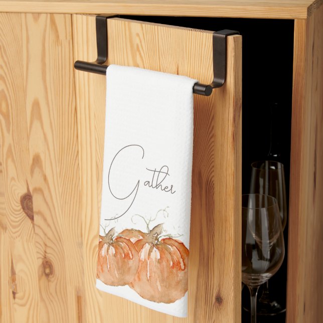 Pumpkin "Gather" Geschirrtuch (Drittel gefaltet)