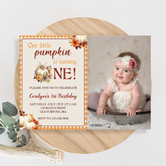 Pumpkin Geburtstag Unser kleiner Kürbis macht eine Einladung