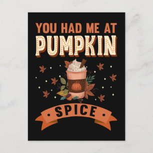 Pumpkin Geice Funny Halloween Pie-Kaffee Latte Postkarte