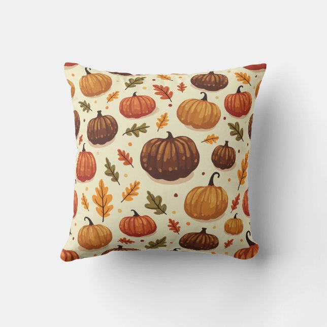 Pumpkin gemusterte Kissen (Rückseite)