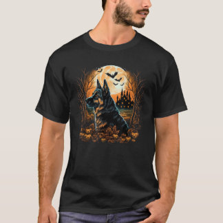 Pumpkin German Shepherd-Kostüm für den deutschen S T-Shirt