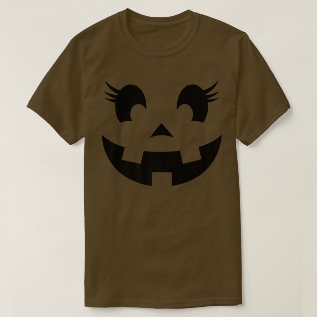 Pumpkin Gesicht mit Sonnenbrille Frauen Mädchen Pu T-Shirt (Design vorne)