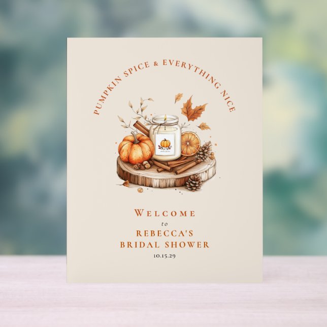 Pumpkin Gewürz & Alles Gute - Herbstfohlen Acrylschild (Neutral)