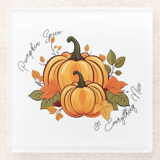 Pumpkin Gewürz & Alles Gute Untersetzer (Vorderseite)