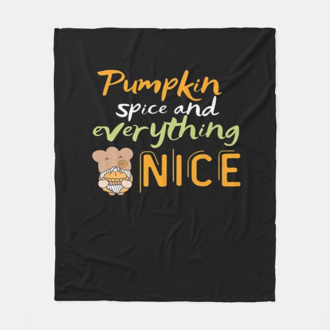 Pumpkin Gewürz & Alles Nette Halloween Design F Fleecedecke (Vorderseite)